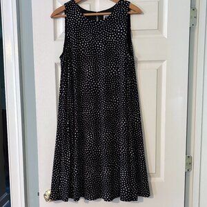 Anne Klein Black & White Polka-Dot Cocktail Dress